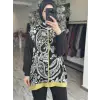 Ghisa  Desenli Saten Kap Pantolon Takım G9228