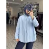 Ghisa Fırfırlı Kapüşonlu Çizgili Gömlek G4318