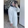 Kayra Çizgili Basic Çiçek Motifli Sweatshırt KA70025