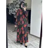 Almarwah Floral Desenli Jakarlı Elbise 905018