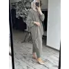Ghisa Ribana ve Büzgü Detaylı Tunik Şalvar Pantolon Takım G4205