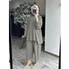 Ghisa Ribana ve Büzgü Detaylı Tunik Şalvar Pantolon Takım G4205