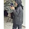 Ghisa Taş Baskılı Kot Görünümlü Kap Pantolon Takım G9186