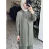 Almarwah Yakası Kemer Detaylı Tunik Pantolon Takım 202886