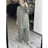 Almarwah Yakası Kemer Detaylı Tunik Pantolon Takım 202886
