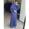 Almarwah Geniş Manşetli İpeksi Elbise 905018D