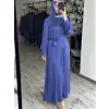 Almarwah Geniş Manşetli İpeksi Elbise 905018D