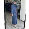 Almarwah Yarım Düğme Kapamalı Tencel Bluz Etek Takım 202994