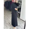 Almarwah Yarım Düğme Kapamalı Tencel Bluz Etek Takım 202994
