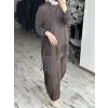 Almarwah Teknik Kumaş Detaylı Modal Penye Tunik Pantolon Takım 202987