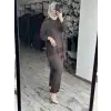 Almarwah Teknik Kumaş Detaylı Modal Penye Tunik Pantolon Takım 202987
