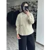 Almarwah Kruvaze Görünümlü Cepli Poplin Gömlek 101005