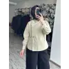 Almarwah Kruvaze Görünümlü Cepli Poplin Gömlek 101005