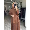 Kahma Kraşlı Gömlek Pantolon Takım
