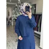 Kayra Kendinden Desenli Britli Tencel Etek Bluz Takım KA16082