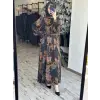 Almarwah Floral Desenli Jakarlı Elbise 905018