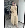 Kahma Tensel Ceket Şalvar Pantolon Takım