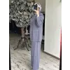 Kahma Sırtı ve Kolları Lazer Kesimli Ceket Pantolon Takım