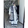 Ghisa Kontrast Etnik Desenli  Kap Pantolon Takım G9331