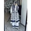Ghisa Kontrast Etnik Desenli  Kap Pantolon Takım G9331