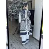 Ghisa Kontrast Etnik Desenli  Kap Pantolon Takım G9331
