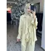 Kahma Güpür Detaylı Bluz Ceket Pantolon Üçlü Takım