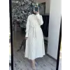 Kahma Nakış İşlemeli Gömlek Elbise