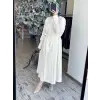 Kahma Nakış İşlemeli Gömlek Elbise