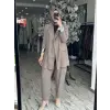 Almarwah Keten Ceket Pantolon Takım 202980