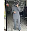 Qupra Petek Dokulu 3 lü Tunik İçlik Pantolon Takım WAD1298