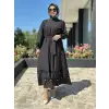 Almarwah Pul detaylı Poplinl Elbise 303901