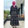 Misswhence Fırfır Detaylı Desenli Kupra İpek Etek 39933