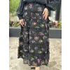 Misswhence Fırfır Detaylı Desenli Kupra İpek Etek 39933
