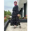 Misswhence Fırfır Detaylı Desenli Kupra İpek Etek 39933