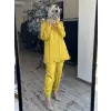 Lisa Sırtı Ve Göğsü İşlemeli Ceket  Pantolon Takım 3026