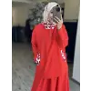 Lisa Kapüşonlu Tunik Etek Takım 3032