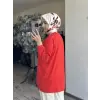 Tığ Triko Kolu Drape Detaylı Modal Tunik TNK4053