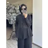 Almarwah Hakim Yaka Tencel Gömlek Pantolon Takım 203042