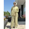 Almarwah Hakim Yaka Tencel Gömlek Pantolon Takım 203042