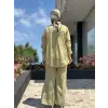 Almarwah Hakim Yaka Tencel Gömlek Pantolon Takım 203042