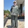 Almarwah Hakim Yaka Tencel Gömlek Pantolon Takım 203042