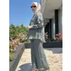 Almarwah Hakim Yaka Tencel Gömlek Pantolon Takım 203042