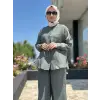 Almarwah Hakim Yaka Tencel Gömlek Pantolon Takım 203042