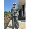 Almarwah Hakim Yaka Tencel Gömlek Pantolon Takım 203042