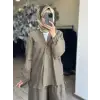 Almarwah Kolları Büzgülü Düğmeli Tencel Ceket 405024