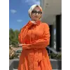 Kahma Nakış İşlemeli Gömlek Elbise