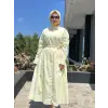 Kahma Nakış İşlemeli Gömlek Elbise