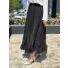 Kahma Şifon Pliseli Etek