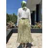 Kahma Şifon Pliseli Etek
