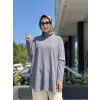 Tığ Triko Kolları Düğme Detaylı Oversize Tunik TNK4103